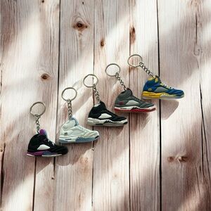 LOT OF 5 Sneaker Keychains  - Brand New